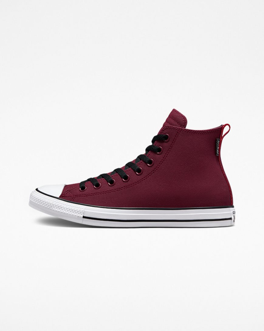 Dámské Boty Vysoké Converse Chuck Taylor All Star TecTuff Tmavě Červené Bílé Černé | CZ HIRX04